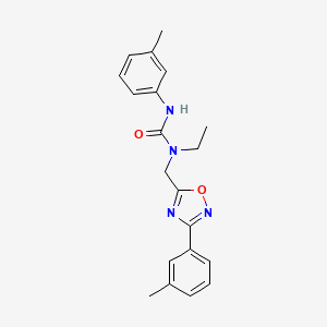 molecular formula C20H22N4O2 B4613862 N-ethyl-N'-(3-methylphenyl)-N-{[3-(3-methylphenyl)-1,2,4-oxadiazol-5-yl]methyl}urea 