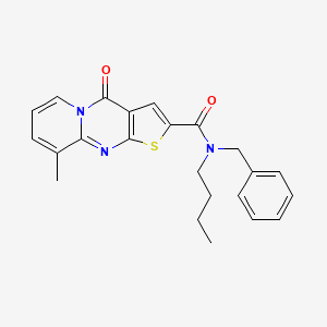 molecular formula C23H23N3O2S B4613890 N-benzyl-N-butyl-9-methyl-4-oxo-4H-pyrido[1,2-a]thieno[2,3-d]pyrimidine-2-carboxamide 