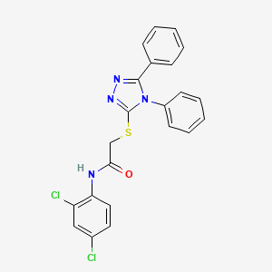 molecular formula C22H16Cl2N4OS B4613924 N-(2,4-dichlorophenyl)-2-[(4,5-diphenyl-1,2,4-triazol-3-yl)sulfanyl]acetamide 