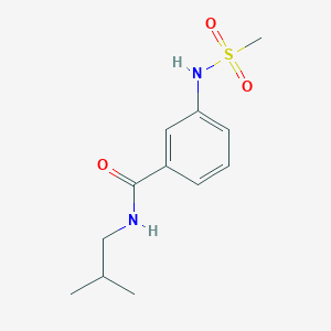 molecular formula C12H18N2O3S B4613971 N-isobutyl-3-[(methylsulfonyl)amino]benzamide 