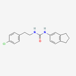 molecular formula C18H19ClN2O B4614019 N-(4-CHLOROPHENETHYL)-N'-(2,3-DIHYDRO-1H-INDEN-5-YL)UREA 