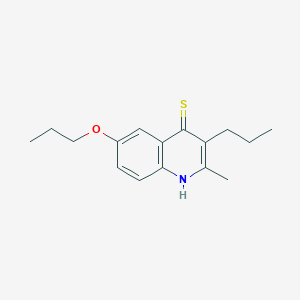 molecular formula C16H21NOS B4614092 2-methyl-6-propoxy-3-propyl-1H-quinoline-4-thione 