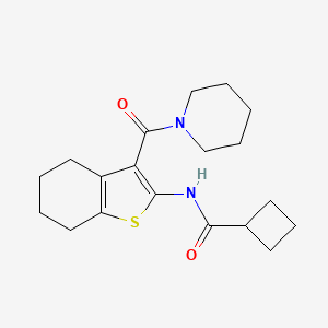 molecular formula C19H26N2O2S B4614163 N-[3-(1-PIPERIDINYLCARBONYL)-4,5,6,7-TETRAHYDRO-1-BENZOTHIOPHEN-2-YL]CYCLOBUTANECARBOXAMIDE 