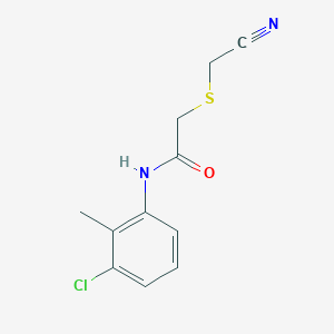 molecular formula C11H11ClN2OS B4614474 N-(3-chloro-2-methylphenyl)-2-(cyanomethylsulfanyl)acetamide 