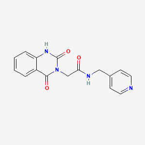molecular formula C16H14N4O3 B4614525 2-(2-hydroxy-4-oxoquinazolin-3(4H)-yl)-N-(pyridin-4-ylmethyl)acetamide 