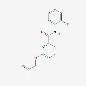 molecular formula C17H16FNO2 B4614581 N-(2-fluorophenyl)-3-[(2-methylprop-2-en-1-yl)oxy]benzamide 