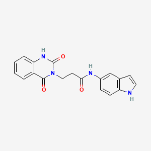 molecular formula C19H16N4O3 B4614636 3-(2-hydroxy-4-oxoquinazolin-3(4H)-yl)-N-(1H-indol-5-yl)propanamide 