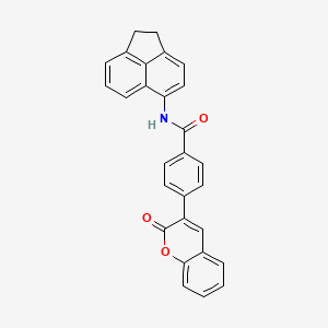 molecular formula C28H19NO3 B4614766 N-(1,2-dihydroacenaphthylen-5-yl)-4-(2-oxo-2H-chromen-3-yl)benzamide 