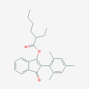 molecular formula C26H30O3 B461498 [3-oxo-2-(2,4,6-trimethylphenyl)inden-1-yl] 2-ethylhexanoate CAS No. 41905-80-0