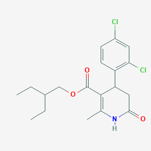 molecular formula C19H23Cl2NO3 B4615017 2-Ethylbutyl 4-(2,4-dichlorophenyl)-2-methyl-6-oxo-1,4,5,6-tetrahydropyridine-3-carboxylate 