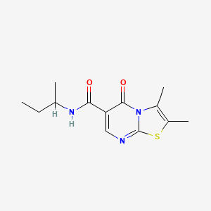 molecular formula C13H17N3O2S B4615108 N-(Butan-2-YL)-2,3-dimethyl-5-oxo-5H-[1,3]thiazolo[3,2-A]pyrimidine-6-carboxamide 
