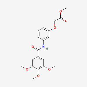 molecular formula C19H21NO7 B4615166 Methyl 2-[3-[(3,4,5-trimethoxybenzoyl)amino]phenoxy]acetate 