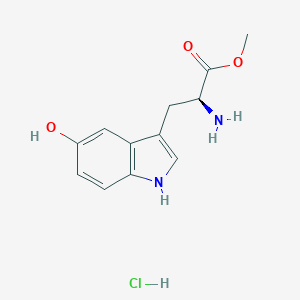 molecular formula C12H15ClN2O3 B046152 methyl (2S)-2-amino-3-(5-hydroxy-1H-indol-3-yl)propanoate hydrochloride CAS No. 60971-91-7