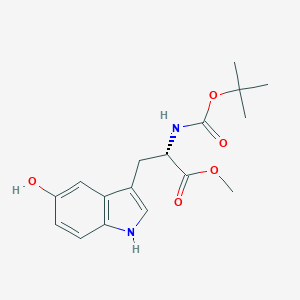 molecular formula C17H22N2O5 B046153 (S)-Methyl 2-((tert-butoxycarbonyl)amino)-3-(5-hydroxy-1H-indol-3-yl)propanoate CAS No. 203736-17-8