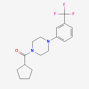 molecular formula C17H21F3N2O B4615323 Cyclopentyl 4-[3-(trifluoromethyl)phenyl]piperazinyl ketone 