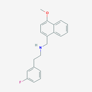 molecular formula C20H20FNO B4615357 N-(3-FLUOROPHENETHYL)-N-[(4-METHOXY-1-NAPHTHYL)METHYL]AMINE 