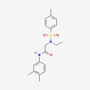 molecular formula C19H24N2O3S B4615411 N-(3,4-dimethylphenyl)-N~2~-ethyl-N~2~-[(4-methylphenyl)sulfonyl]glycinamide 