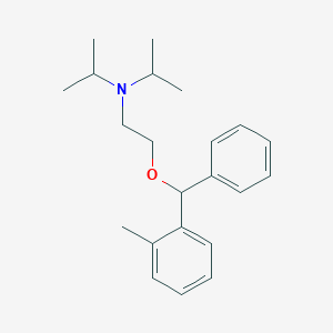 molecular formula C22H31NO B461553 N-isopropyl-N-{2-[(2-methylphenyl)(phenyl)methoxy]ethyl}-2-propanamine 