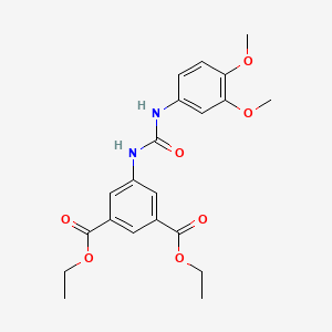 molecular formula C21H24N2O7 B4615588 DIETHYL 5-{[(3,4-DIMETHOXYANILINO)CARBONYL]AMINO}ISOPHTHALATE 