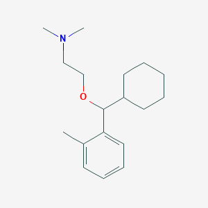 molecular formula C18H29NO B461561 N-{2-[cyclohexyl(2-methylphenyl)methoxy]ethyl}-N,N-dimethylamine 
