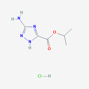 molecular formula C6H11ClN4O2 B4615649 propan-2-yl 3-amino-1H-1,2,4-triazole-5-carboxylate;hydrochloride 