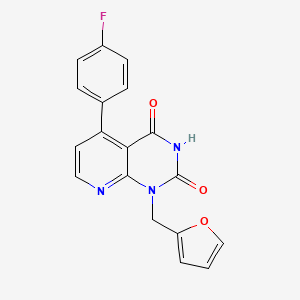 molecular formula C18H12FN3O3 B4615718 5-(4-fluorophenyl)-1-(furan-2-ylmethyl)pyrido[2,3-d]pyrimidine-2,4(1H,3H)-dione 