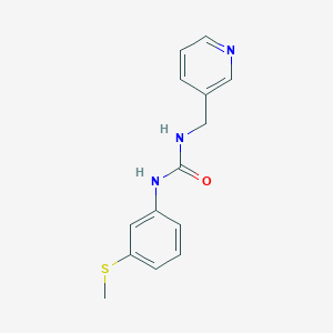 molecular formula C14H15N3OS B4615908 N-[3-(METHYLSULFANYL)PHENYL]-N'-(3-PYRIDYLMETHYL)UREA 
