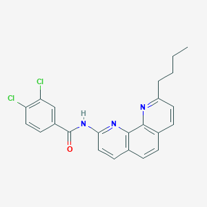molecular formula C23H19Cl2N3O B461593 N-(9-butyl[1,10]phenanthrolin-2-yl)-3,4-dichlorobenzamide 