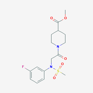 molecular formula C16H21FN2O5S B4615943 METHYL 1-{2-[N-(3-FLUOROPHENYL)METHANESULFONAMIDO]ACETYL}PIPERIDINE-4-CARBOXYLATE 