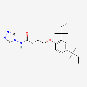 molecular formula C22H34N4O2 B4616031 4-[2,4-bis(2-methylbutan-2-yl)phenoxy]-N-(1,2,4-triazol-4-yl)butanamide 