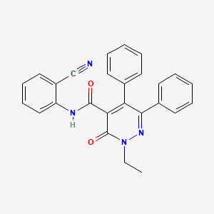 molecular formula C26H20N4O2 B4616082 N-(2-cyanophenyl)-2-ethyl-3-oxo-5,6-diphenyl-2,3-dihydropyridazine-4-carboxamide 