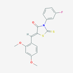 B461609 5-(2,4-Dimethoxybenzylidene)-3-(3-fluorophenyl)-2-thioxo-1,3-thiazolidin-4-one CAS No. 327053-97-4