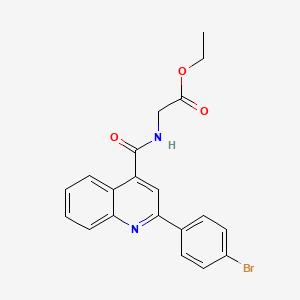 molecular formula C20H17BrN2O3 B4616161 ETHYL 2-{[2-(4-BROMOPHENYL)QUINOLIN-4-YL]FORMAMIDO}ACETATE 
