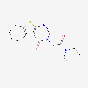 molecular formula C16H21N3O2S B4616252 N,N-diethyl-2-(4-oxo-5,6,7,8-tetrahydro-[1]benzothiolo[2,3-d]pyrimidin-3-yl)acetamide 