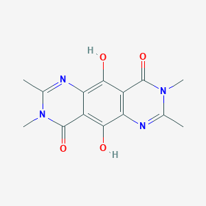 molecular formula C14H14N4O4 B046167 Pyrimido[4,5-g]quinazoline-4,9-dione,  3,8-dihydro-5,10-dihydroxy-2,3,7,8-tetramethyl- CAS No. 115705-61-8