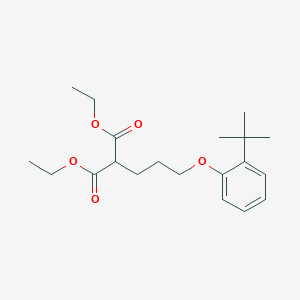 molecular formula C20H30O5 B4616720 Diethyl 2-[3-(2-tert-butylphenoxy)propyl]propanedioate 