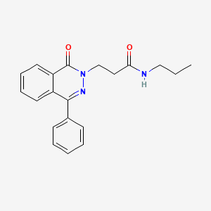 molecular formula C20H21N3O2 B4616762 3-(1-oxo-4-phenylphthalazin-2(1H)-yl)-N-propylpropanamide 