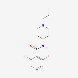 molecular formula C15H20F2N2O B4616898 2,6-DIFLUORO-N~1~-(1-PROPYL-4-PIPERIDYL)BENZAMIDE 