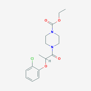 molecular formula C16H21ClN2O4 B4617006 ethyl 4-[2-(2-chlorophenoxy)propanoyl]-1-piperazinecarboxylate 