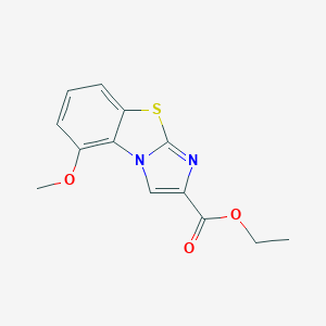 molecular formula C13H12N2O3S B046171 5-Methoxyimidazo[2,1-b]benzothiazole-2-carboxylic acid ethyl ester CAS No. 113508-94-4