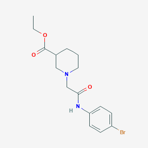 molecular formula C16H21BrN2O3 B4617266 ETHYL 1-[2-(4-BROMOANILINO)-2-OXOETHYL]-3-PIPERIDINECARBOXYLATE 