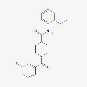 molecular formula C21H23FN2O2 B4617278 N-(2-ethylphenyl)-1-(3-fluorobenzoyl)piperidine-4-carboxamide 