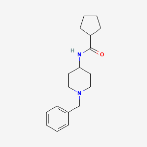 molecular formula C18H26N2O B4617370 N-(1-benzylpiperidin-4-yl)cyclopentanecarboxamide 