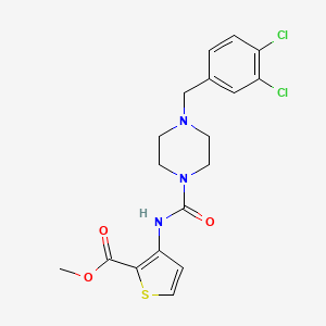 molecular formula C18H19Cl2N3O3S B4617397 METHYL 3-({[4-(3,4-DICHLOROBENZYL)PIPERAZINO]CARBONYL}AMINO)-2-THIOPHENECARBOXYLATE 