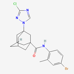 molecular formula C20H22BrClN4O B4617950 N~1~-(4-BROMO-2-METHYLPHENYL)-3-(3-CHLORO-1H-1,2,4-TRIAZOL-1-YL)-1-ADAMANTANECARBOXAMIDE 
