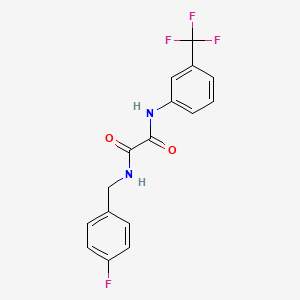 molecular formula C16H12F4N2O2 B4617955 N-[(4-fluorophenyl)methyl]-N'-[3-(trifluoromethyl)phenyl]oxamide 