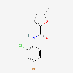 molecular formula C12H9BrClNO2 B4618250 N-(4-bromo-2-chlorophenyl)-5-methylfuran-2-carboxamide 