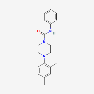 molecular formula C19H23N3O B4618366 4-(2,4-dimethylphenyl)-N-phenylpiperazine-1-carboxamide 