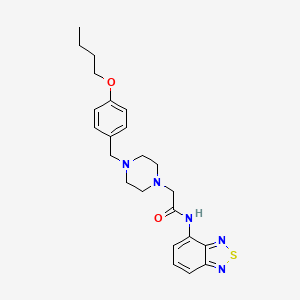 molecular formula C23H29N5O2S B4618393 N-(2,1,3-BENZOTHIADIAZOL-4-YL)-2-{4-[(4-BUTOXYPHENYL)METHYL]PIPERAZIN-1-YL}ACETAMIDE 