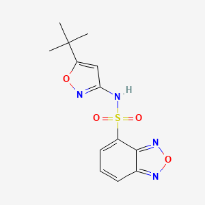 molecular formula C13H14N4O4S B4618440 N-[5-(2-METHYL-2-PROPANYL)-3-ISOXAZOLYL]-2,1,3-BENZOXADIAZOLE-4-SULFONAMIDE 